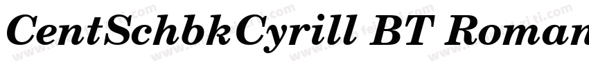 CentSchbkCyrill BT Roman字体转换